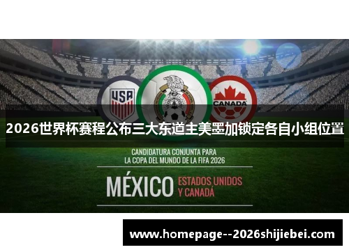 2026世界杯赛程公布三大东道主美墨加锁定各自小组位置