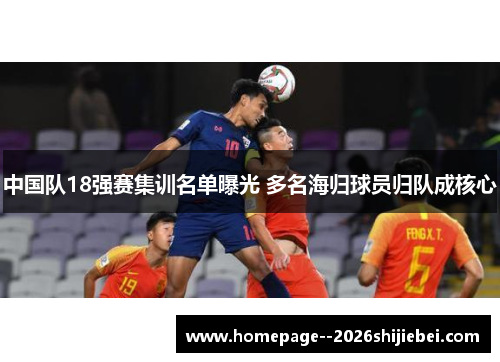 中国队18强赛集训名单曝光 多名海归球员归队成核心